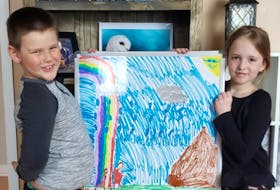 Jaxon Prole, left, a Grade 2 student at Stephenville Primary School and Rose Hawco, a Grade 4 student at Stephenville Middle School, are just two the students who are listed as contributing authors of “Magic and Mayhem: The Collective Works of Stephenville Primary School.”