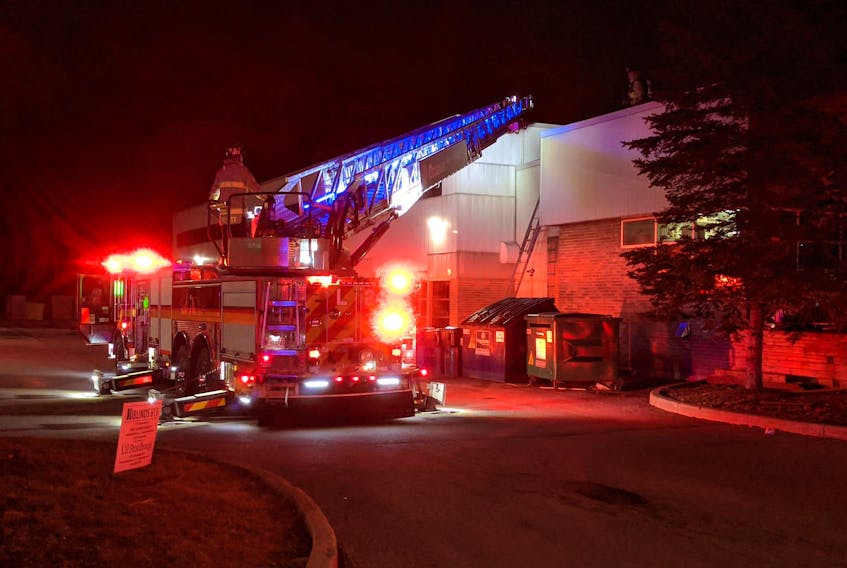 Ottawa fire quickly extinguished a fire in a commercial building on Colonnade Road N at Prince.of Wales Drive Thursday night. 