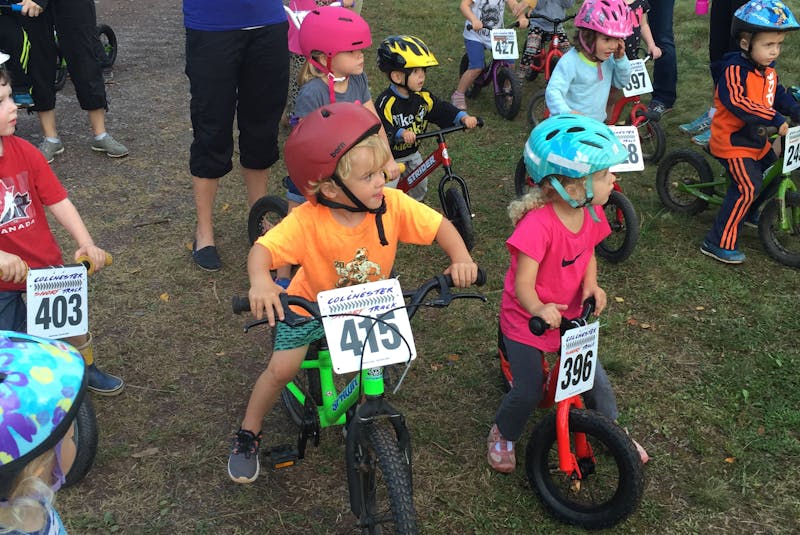Kids take part in the Colchester Short Track. The program, which draws in up to 200 children and adults, is on pause during COVID. - Chelsey Gould