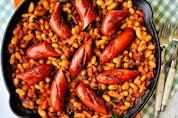 Grilled Smokies and Easy Baked Beans