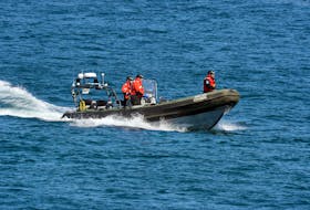 The Royal Newfoundland Constabulary deployed its face rescue craft in the search for a man in the waters off Flatrock Thursday morning.