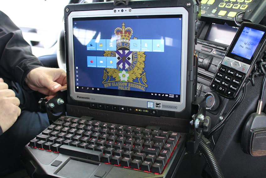 The New Glasgow Police have computers in all their operational cars. It allows them to have more of a mobile office.