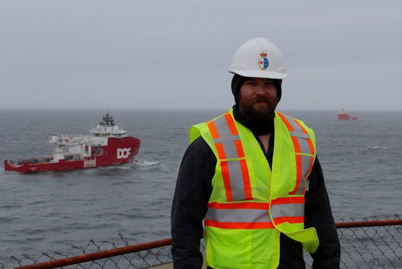 Charles Newman is a technical maintenance planner co-ordinator with Maritime and Civil Infrastructure, a branch of the Canadian Coast Guard. Making sure the foghorn at Fort Amherst, where he is standing in this photo, is operating properly is one of many parts of his job.— Andrew Waterman/The Telegram - Andrew Waterman