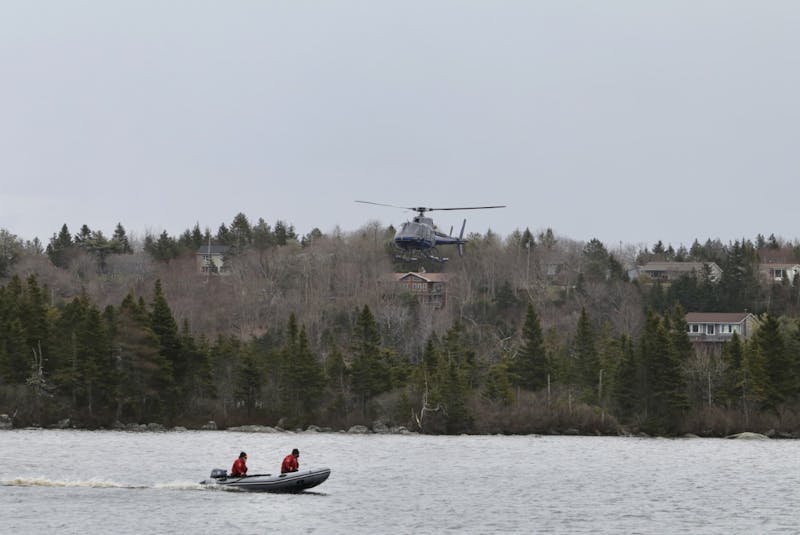 Searchers look from the air and water for a 16-year-old boy missing from the Williamswood area near Halifax on Friday, April 23, 2021. - Eric Wynne
