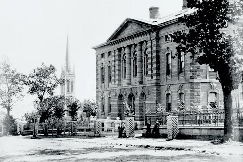The Nova Scotia Court House on Spring Garden Road in Halifax, 1872. - Joseph S. Rogers, Nova Scotia Archives 