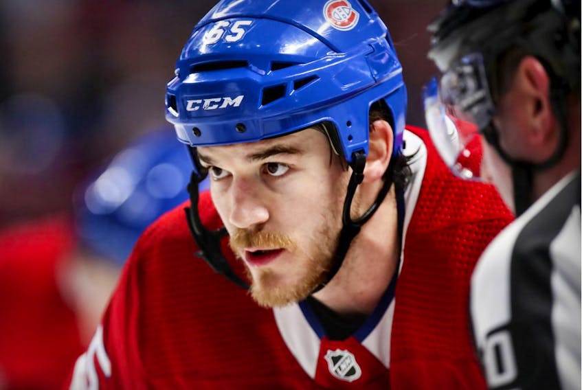 In 544 career regular-season games in the NHL with the Canadiens and Chicago Blackhawks, Andrew Shaw posted 116-131-247 totals and had 573 penalty minutes. 