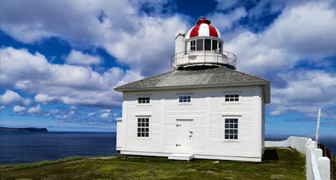 Nice patches of blue sky imply clearing is on the way – at least according to Grandma. Grandma never got a chance to visit our continent's most easterly point, or the historic Cape Spear Lighthouse perched on the cliff.  I had the pleasure a couple of summers ago; it was quite a feeling to stand there in the wind. 

Did you know: "If you stand there with your back to the sea, the entire population of North America stretches out in front of you. And there's nothing behind you until Ireland".