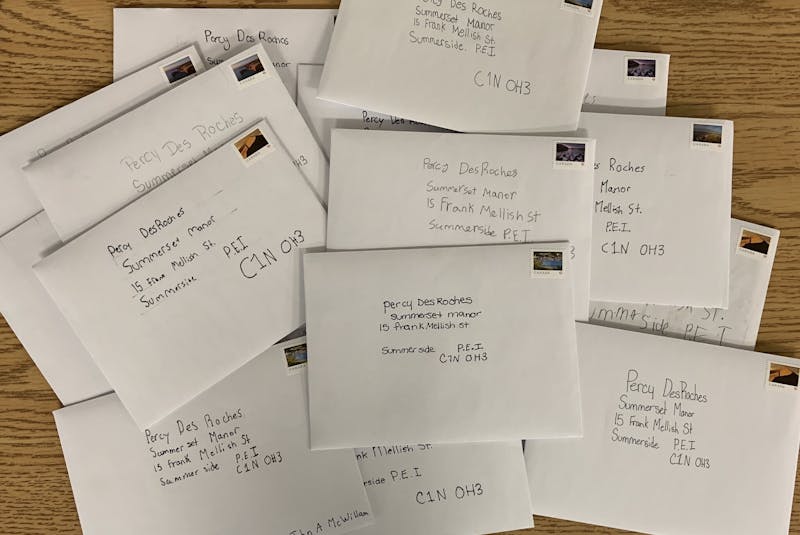 Since the family couldn't celebrate the big day in person, Percy's granddaughter Jenna DesRoches had asked people to send him birthday cards. She'd hoped to get around 200; instead, nearly 600 cards and counting have been mailed from around the world. - Contributed
