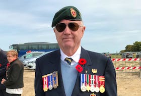Dr. Marc Dauphin, Canada's former top military doc in Kandahar, near the village of Chérisy in France where he attended the 100th Anniversary of the tragic battle where the Royal 22nd Regiment suffered heavy losses during the last 100 Days of the First World War. - Photo submitted