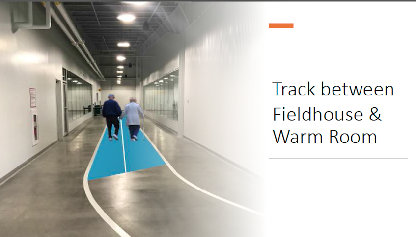 This image, which was included in a report to West Hants council, shows what surfacing just the two lanes of the walking track would look like. That option is not being recommended by staff. - Contributed