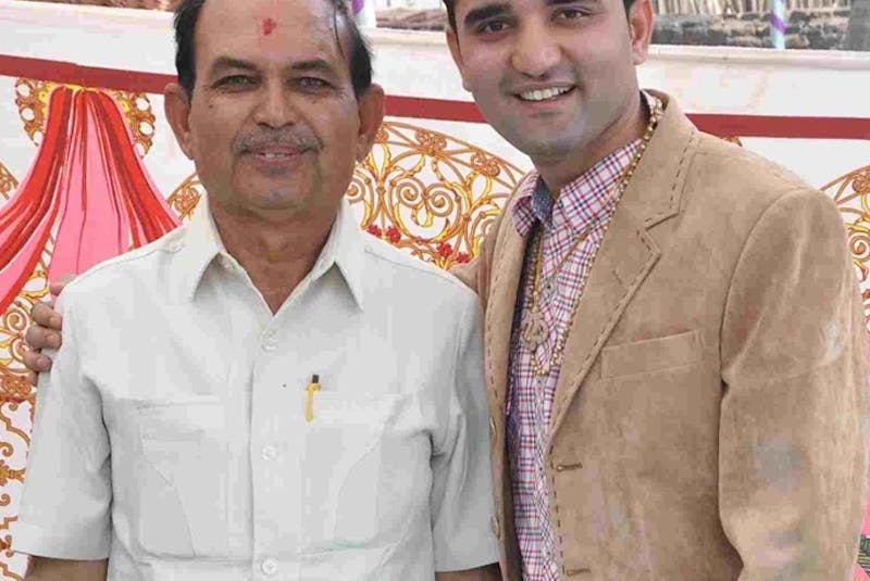 Vishal Ambaliya (right) of Paradise with his uncle, Shantilal Ambaliya, who died last year from COVID-19. - Contributed