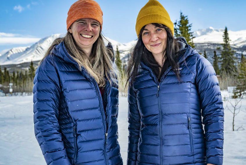 Pascale Marceau, left, and Eva Capozzola have become the first all-women team to reach the peak of Mt. Lucania