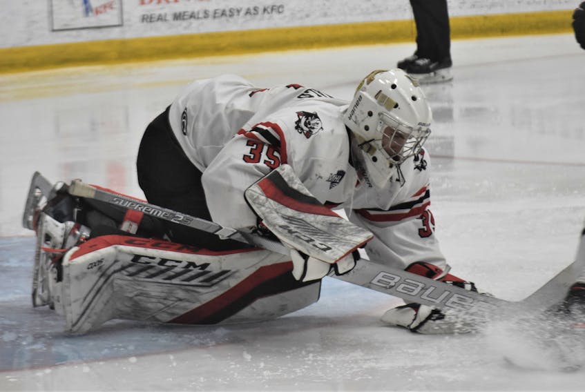 Truro native and Bearcats' starting goaltender Alec MacDonald has had his season abruptly ended by the COVID pandemic, once again. MacDonald is among the 20-year-old graduating players as well, whom coach and GM Shawn Evans and team President Dave Higgins said they feel especially bad for.