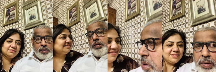 Sonia Malik and her father, Satish Sanan, during happier times - Sonia Malik