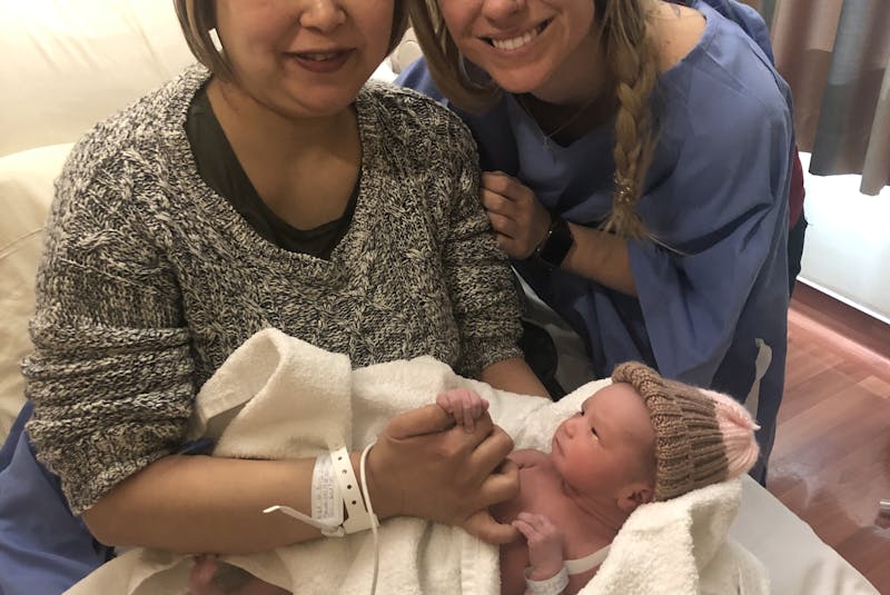 Baby Azalea with her birth mother Karen Pikuyak, left, and her adoptive mother, Stef Kean. Pikuyak says allowing the Keans to adopt her daughter was the most wonderful thing she did because it allowed another woman to experience the joys of motherhood. - Contributed