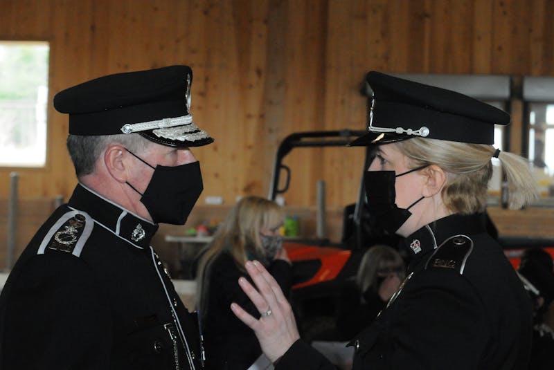 RNC Chief of Police Joe Boland (left) and RNC Mounted Unit member Const. Kelsey Muise. - Joe Gibbons/The Telegram