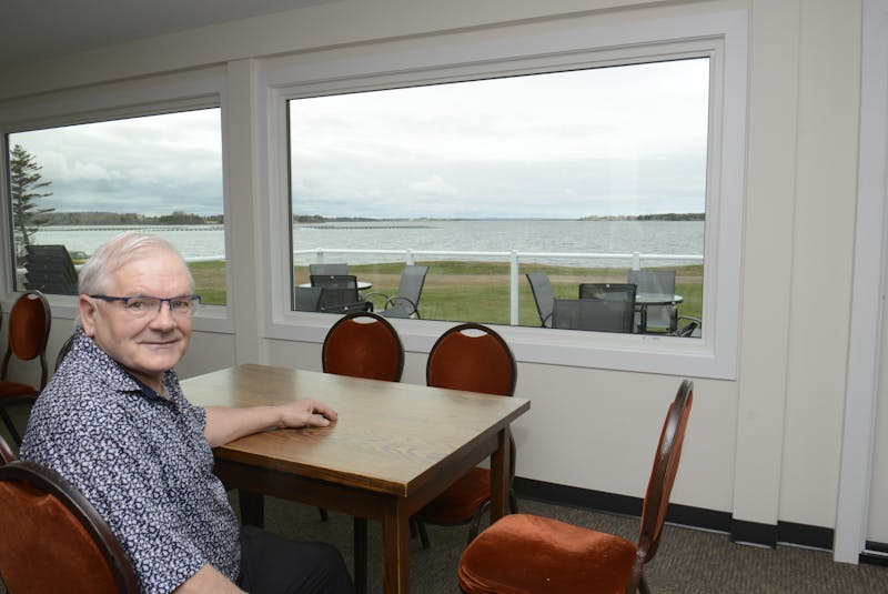 Stanhope Golf and Country Club manager Merlin Affleck says a renovation project of the clubhouse, which also includes a new deck, has increased the brightness and view of the course and Covehead Bay. - Jason Malloy • The Guardian
