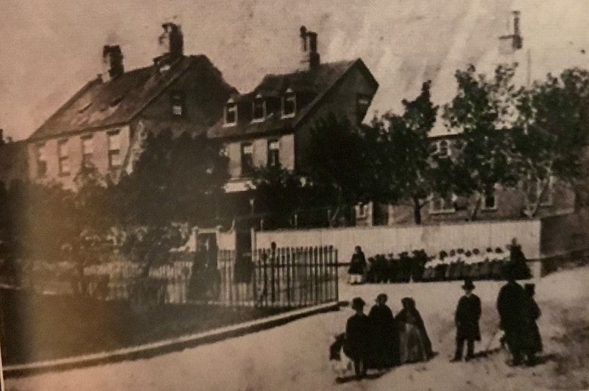 Newfoundland Church of England Orphanage in St. John's, Nfld., in the 1850s. Contributed