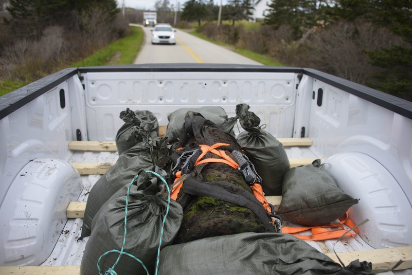 RCMP provide an escort for the UXO as it is transported to the disposal site, a nearby rock quarry.  PHOTO: MASTER CORPORAL IAN THOMPSON, CANADIAN ARMED FORCES

 - Saltwire network
