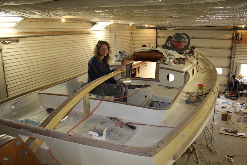 Kirsten Neuschäfer has spent most of her waking hours for the past four months working on the refit of her yacht, Minnehaha. She expects the vessel to carry her around the world in the 2022 Golden Globe race. - Colin MacLean