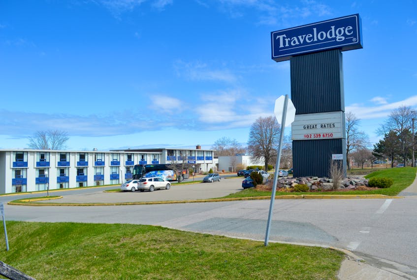 The Travelodge on Kings Road in Sydney on Thursday. The president of the union representing workers at the hotel said he is “extremely disappointed” that staff weren’t notified that a guest tested positive for COVID-19. Chris Connors • Cape Breton Post