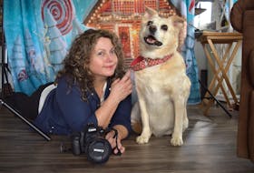 Shauna Madden, owner of Shauna Madden Photography, with her mix breed Isla she adopted from the Cape Breton SPCA as a puppy. Madden, who suffers from depression, said she found happiness leaving a long-time career for her passion and opened Shauna Madden Photography in October 2020. Sharon Montgomery-Dupe/Cape Breton Post