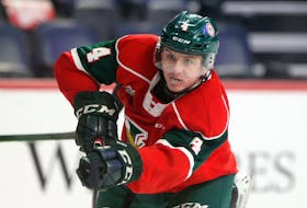 Halifax Mooseheads defenceman Jake Furlong broke his jaw during Thursday's QMJHL game against the Charlottetown Islanders.