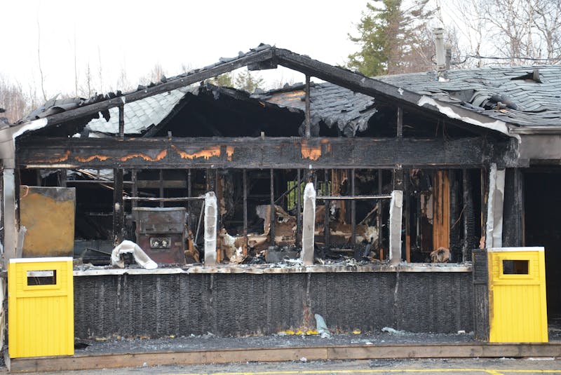 This is some of the damage caused by a fire at Scooters Dairy Bar in Miscouche late Sunday night. - Jason Simmonds • The Guardian