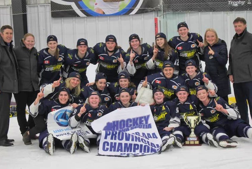 The Pictou County-based Northern Subway Selects gather to celebrate their Nova Scotia title captured April 2 in Bedford. The team features players from Truro and Antigonish as well as Pictou County. 