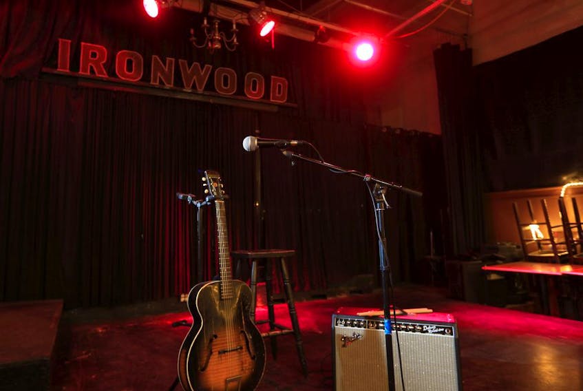  The empty stage at the Ironwood Stage & Grill in Calgary. COVID-19 restrictions have devastated the live music industry.