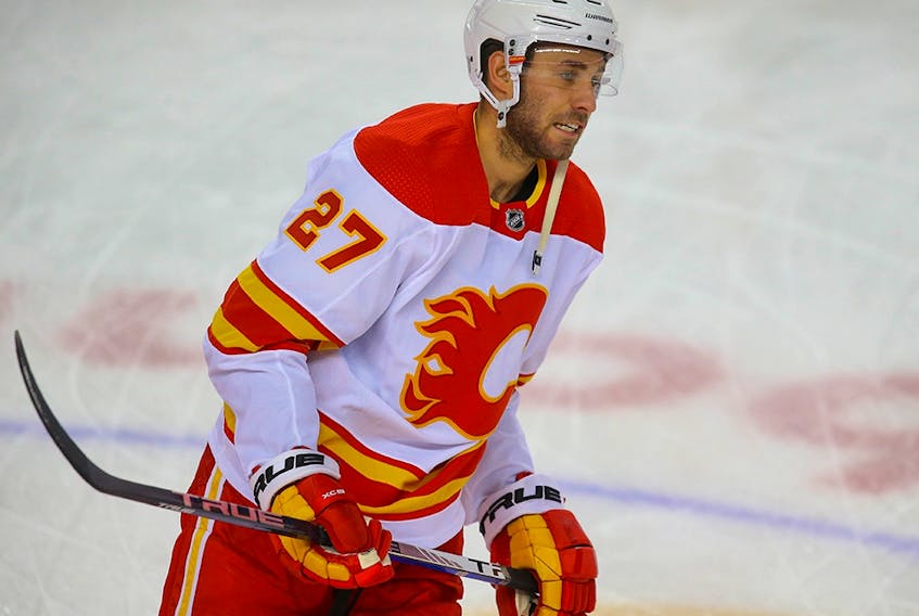 Calgary Flames forward Josh Leivo.