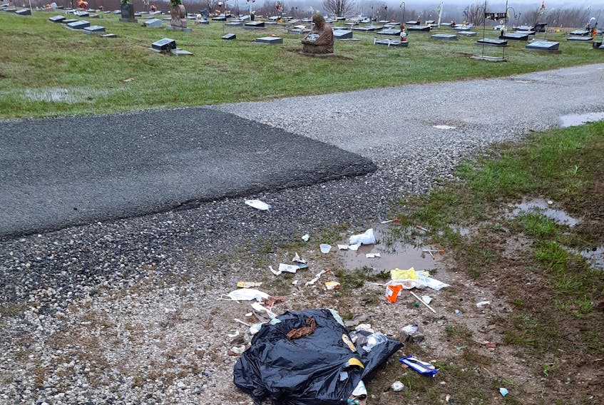 Another incident of Illegal dumping displayed at a cemetary in Glace Bay. Illegal dumping remains an ongoing problem in the Cape Breton Regional Municipality. CONTRIBUTED/PATRICIA MACLEAN