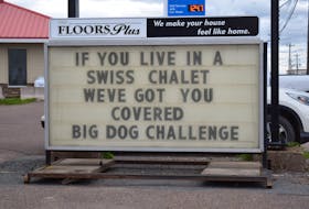 Floors Plus issued its first dig at Swiss Chalet, after sales associate Cindi Crawford saw the business tagged in several comments.