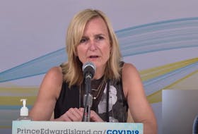 Dr. Heather Morrison announces one new positive case of COVID-19 in P.E.I. on May 13, 2021.