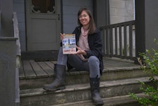 FOR COOKE STORY:
Veronica Post recently won a major Canadian comics award for her graphic novel, 'Langosh & Pepi: Fugitive Days....she is seen in front of her Halifax home Wednesday May 12, 2021. 

TIM KROCHAK PHOTO 
