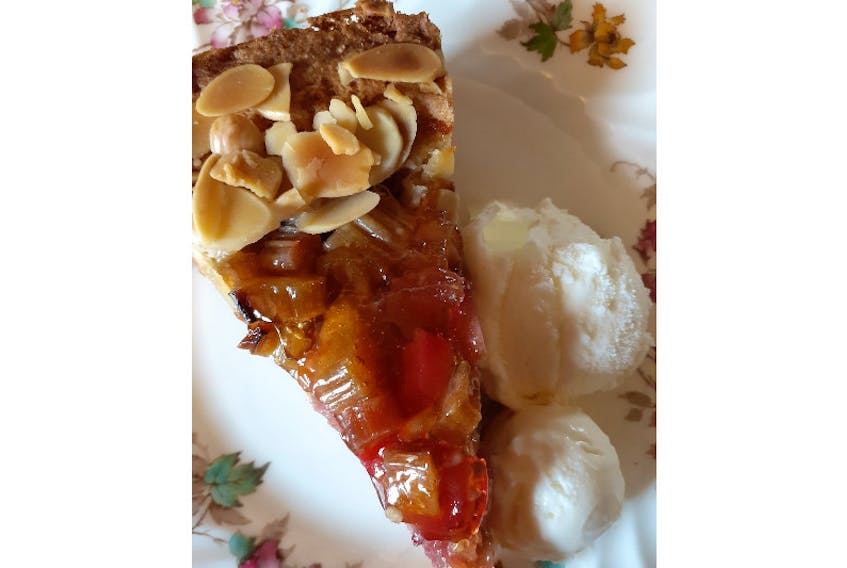 This is Margaret Prouse’s version of Rhubarb Kuchen, using one of the earliest fresh flavours of spring.
