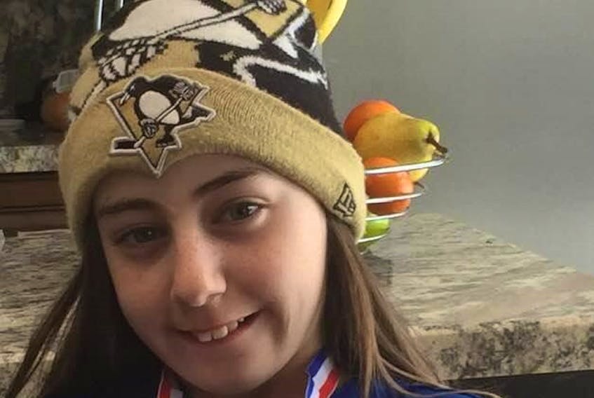 Thirteen-year-old Audrey McCarthy's aunt Shelley Kunkel is trying to arrange a message from Sidney Crosby to help lift her spirits during her battle with a severe illness. - Facebook