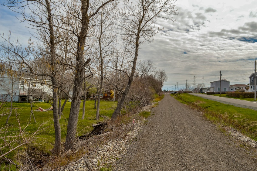 Certain sections of the Coal Town Trail pass close to backyards. Campbell and Mazzocca say residents in these areas are being bothered by both the noise and dust from ATV riders. JESSICA SMITH • CAPE BRETON POST