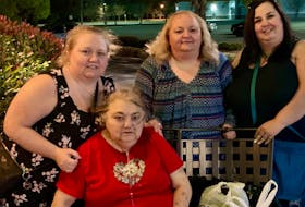 Members of the Sullivan family are shown in happier times. Seated is mother Mary Sullivan, who died in 2020. Standing left to right are sisters Valerie MacDonald of North Sydney, Carmel Albert of Louisiana and Shauna Wells of Dartmouth. CONTRIBUTED