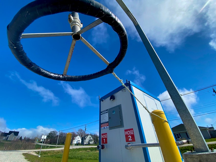 A self-serve bulk-water fill station was constructed by the Town of Yarmouth last year as a means of helping people in the county with water shortages. - Tina Comeau