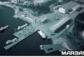 The original conceptual drawing for the Marbase Cleanerfish hatchery for Marystown.