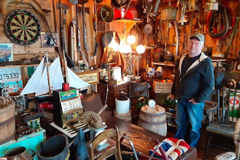 A trove of antiques, artifacts and knickknacks from Newfoundland’s past fill a boathouse on Walter Power’s property in Marystown.