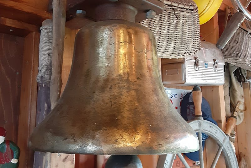 This large bell was once part of a museum collection in Buchans and is said to have from the last train to run in Newfoundland. — Paul Herridge