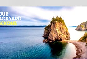 The home page of the provincial government's "Your Backyard Beckons" tourism campaign features this panoramic view of Chance Cove. — yourbackyardbeckons.ca