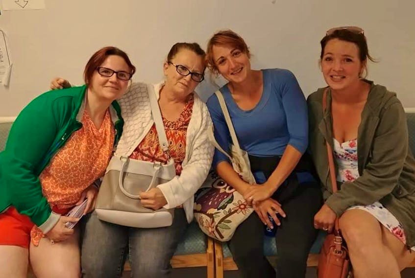 Tanya Rector (third from left) was killed in a car accident last year. She is pictured here with her mother Sharon Stewart and sisters Tasha Short (left) and Tammy Stewart.