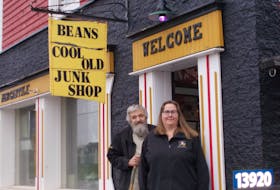 Sheri and Ron Walker are selling memories at Beans Cool Old Junk Shop on Highway 1 in Wilmot. - Contributed