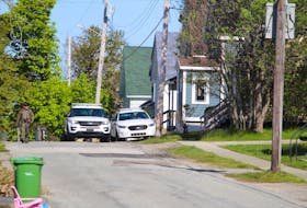 There was a police presence on Chester Street in Yarmouth on May 25 as an RCMP investigation unfolded. The street was blocked to traffic for much of the day. CARLA ALLEN PHOTO