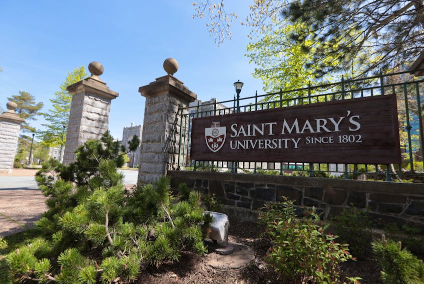 The entrance to Saint Mary's University in Halifax, photo taken May 25, 2021.