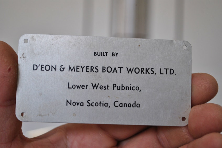 A metal tag from the days of the boat building shop. Kathy Johnson  - Saltwire network