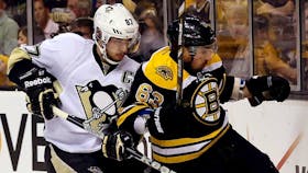 Brad Marchand's battered nose not slowing him down